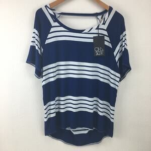 Chaser Cool Jersey Drape Back Scoop Neck Tee size Medium